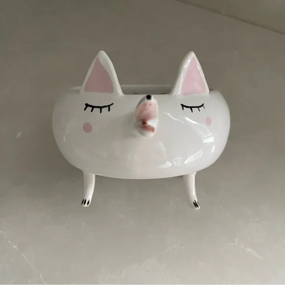 Anthropologie Animal Dog Ceramic Planter Trinket Jewelry Dish - Picture 3 of 7